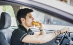 eating, driving safety